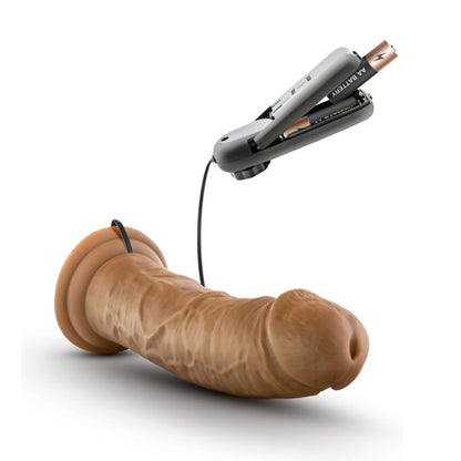 DR SKIN DR JOE 8IN VIBRATING COCK W/ SUCTION CUP MOCHA