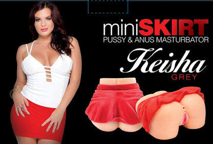 KEISHA GREY MINI SKIRT PXSSY& ANUS MASTURBATOR
