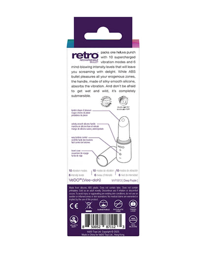 VEDO RETRO RECHARGEABLE BULLET PURPLE
