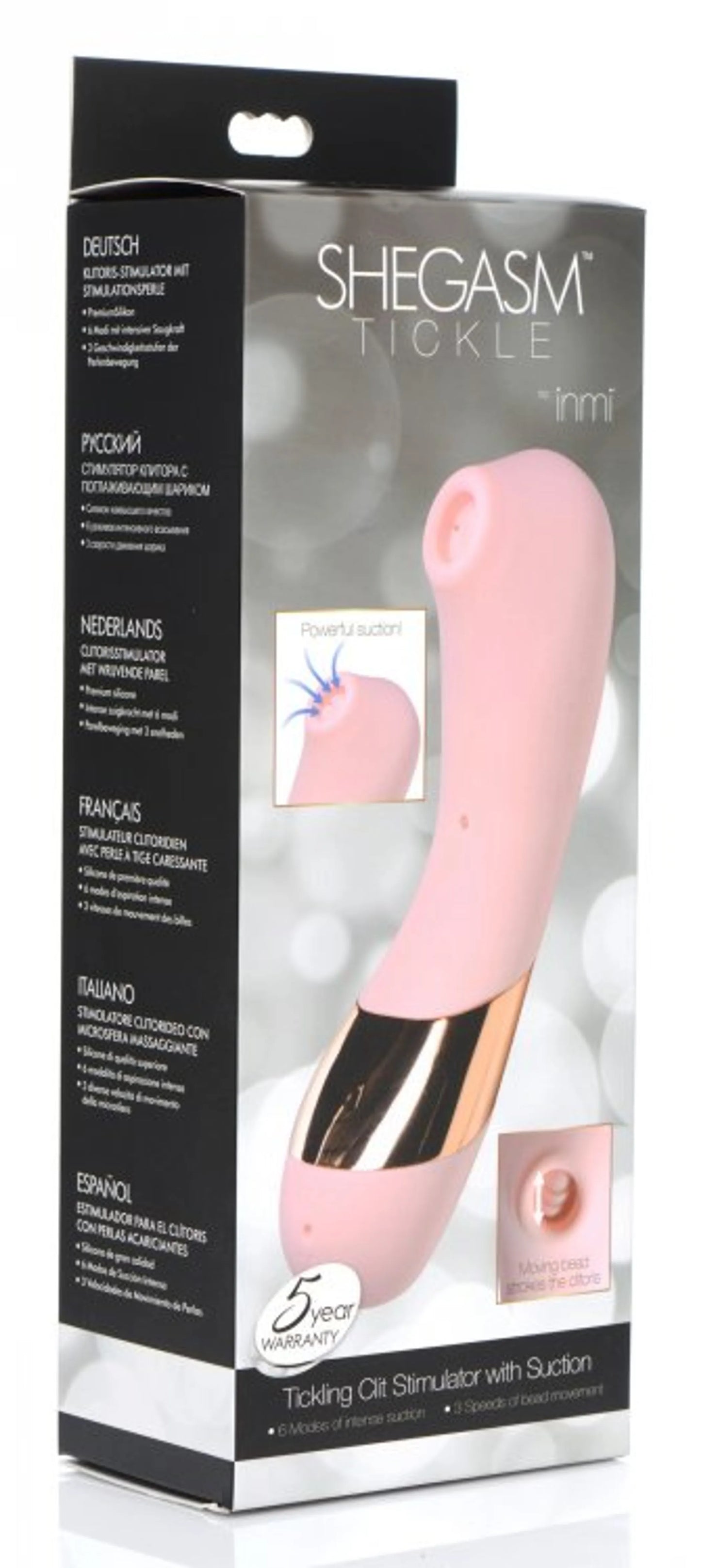 INMI SHEGASM TICKLING CLIT STIMULATOR W/ SUCTION